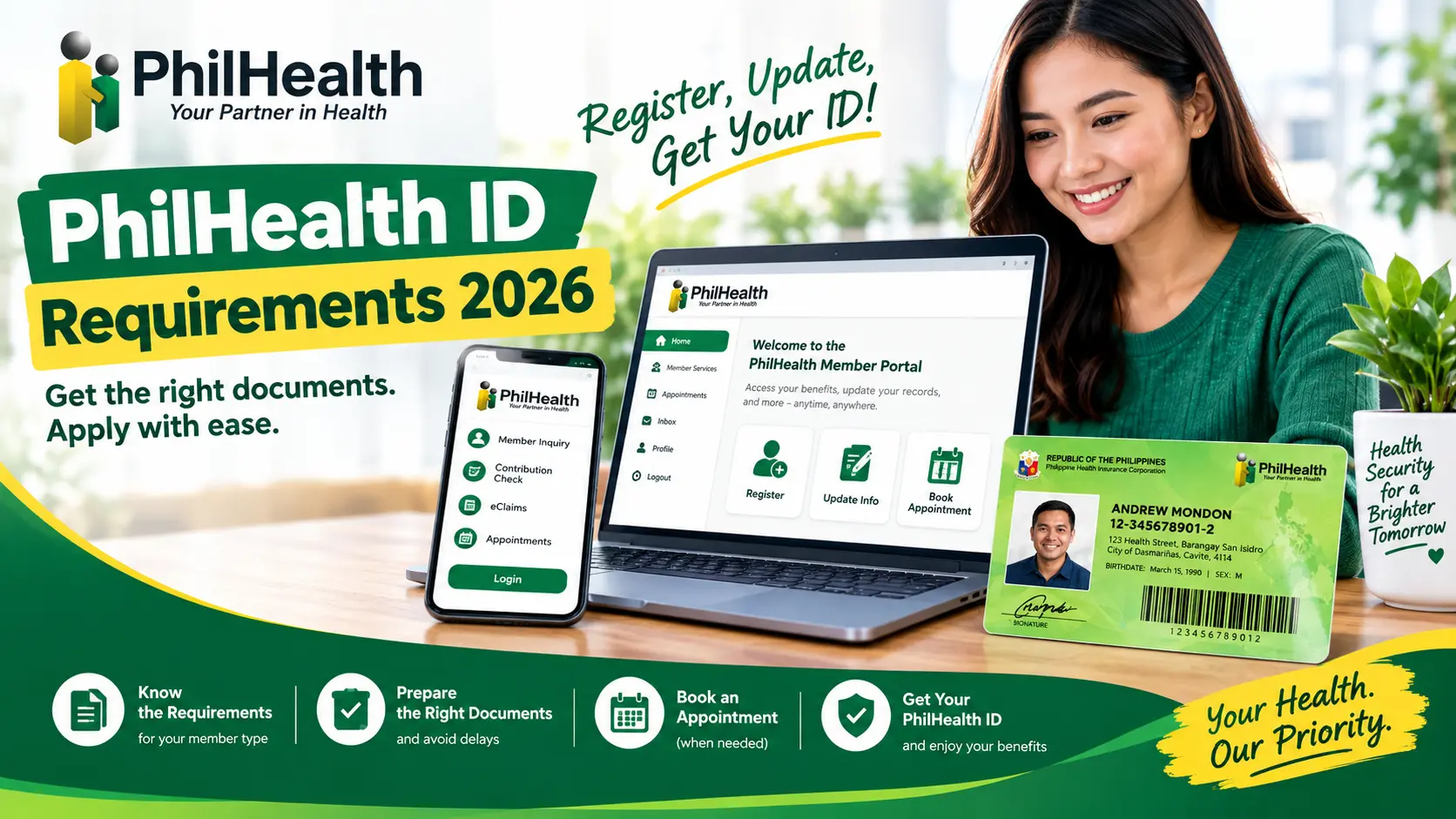 A list of PhilHealth ID requirements from 2026, detailing necessary documents and information for application.